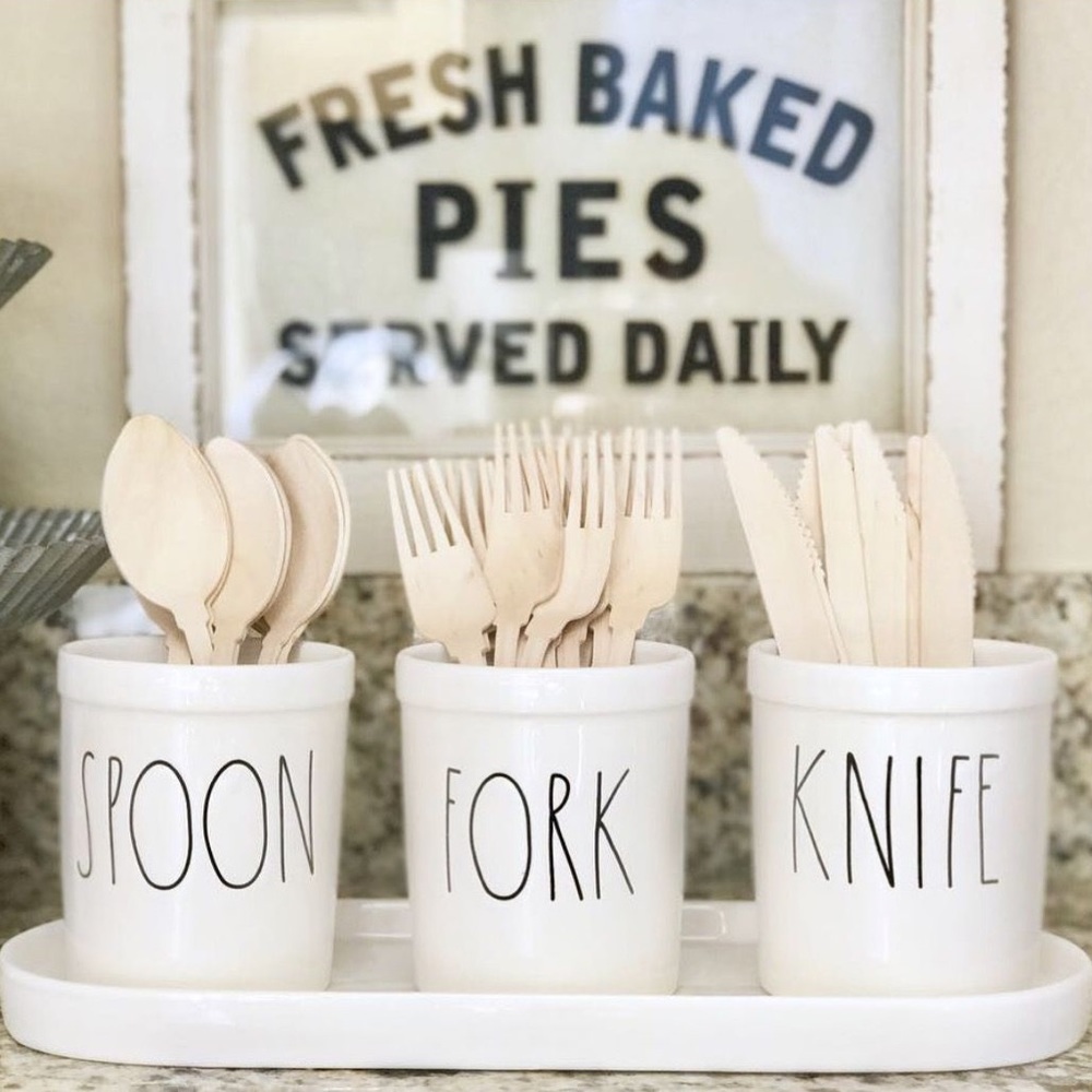 New Rae Dunn Spoon Fork Knife Set